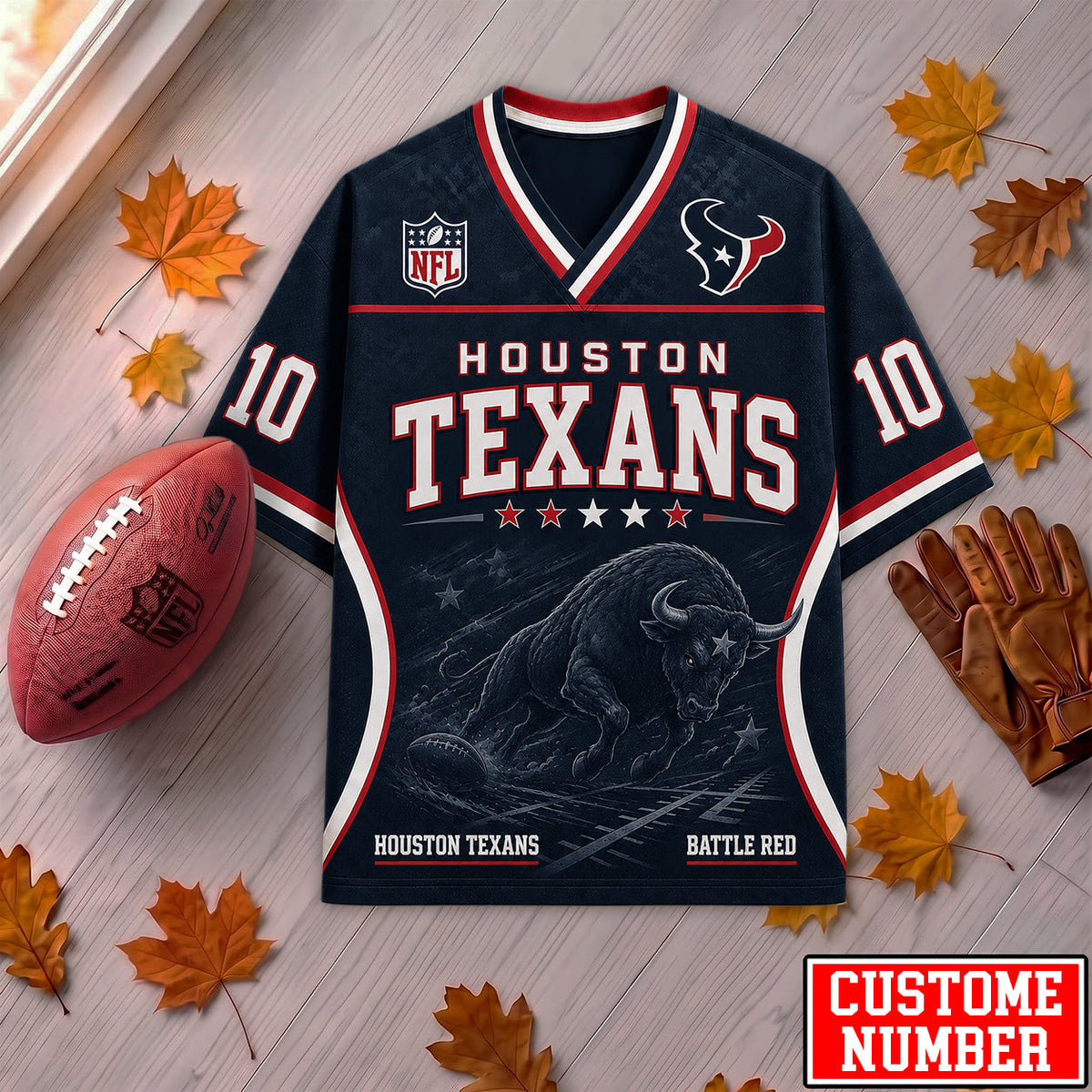 PREMIUM NFL X HOU EXCLUSIVE PERONALIZED Gridiron Legacy V-Neck SHIRT LIMITED EDITION