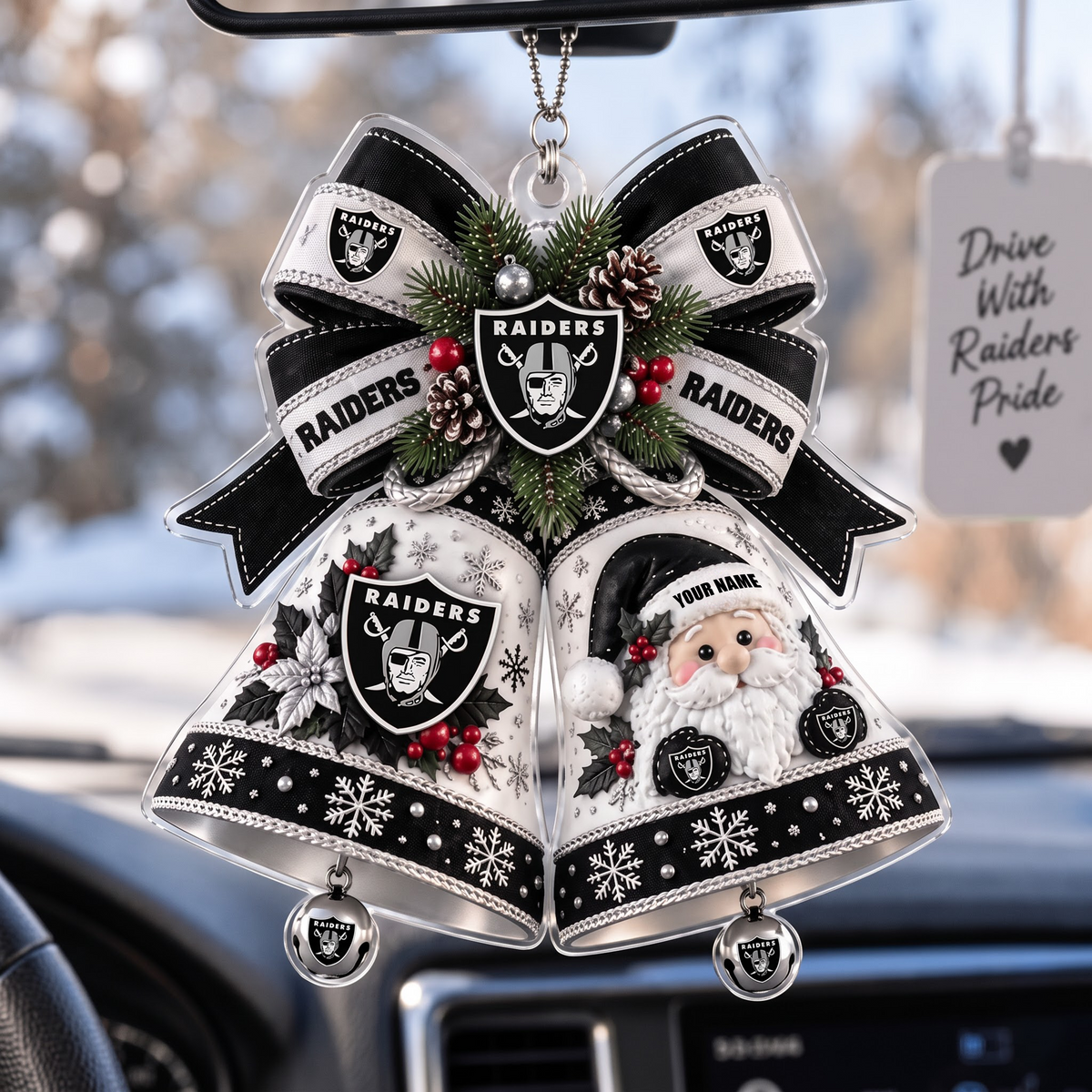 PREMIUM NFL X LVR EXCLUSIVE Christmas KICK OFF Personalized Acrylic Car Ornament LIMITED EDITION