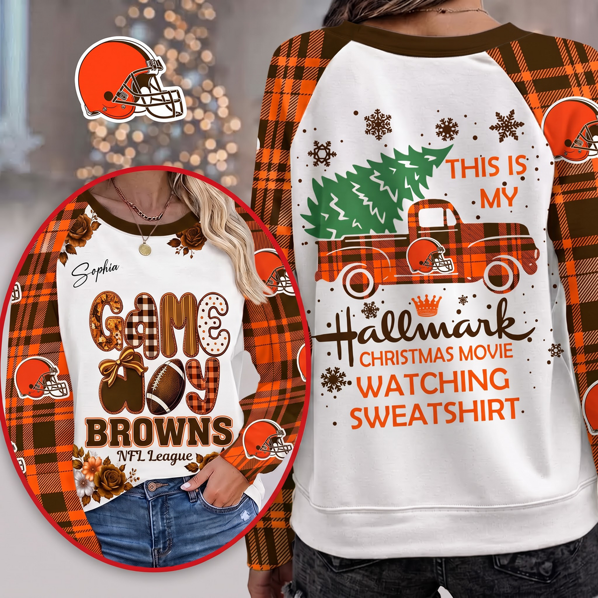 PREMIUM NFL x CLE EXCLUSIVE PERSONALIZED Cozy Round Neck Raglan Sleeve Sweatshirt