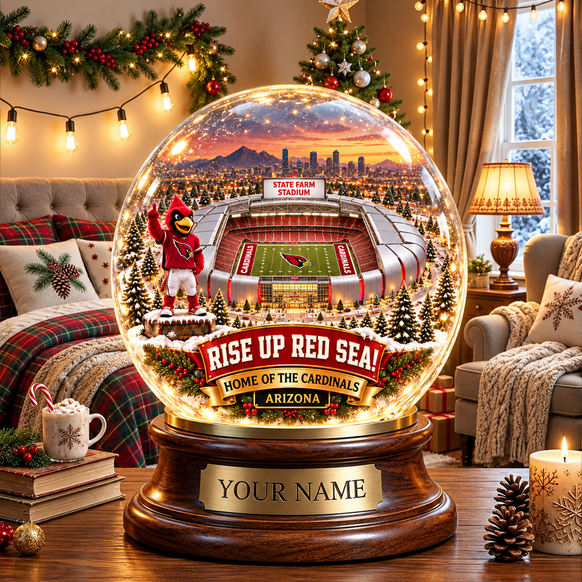 PREMIUM NFL X AC DELUXE PERSONALIZED Crystal Ball Night Light For FanLIMITED EDITION NDT VHM 031026