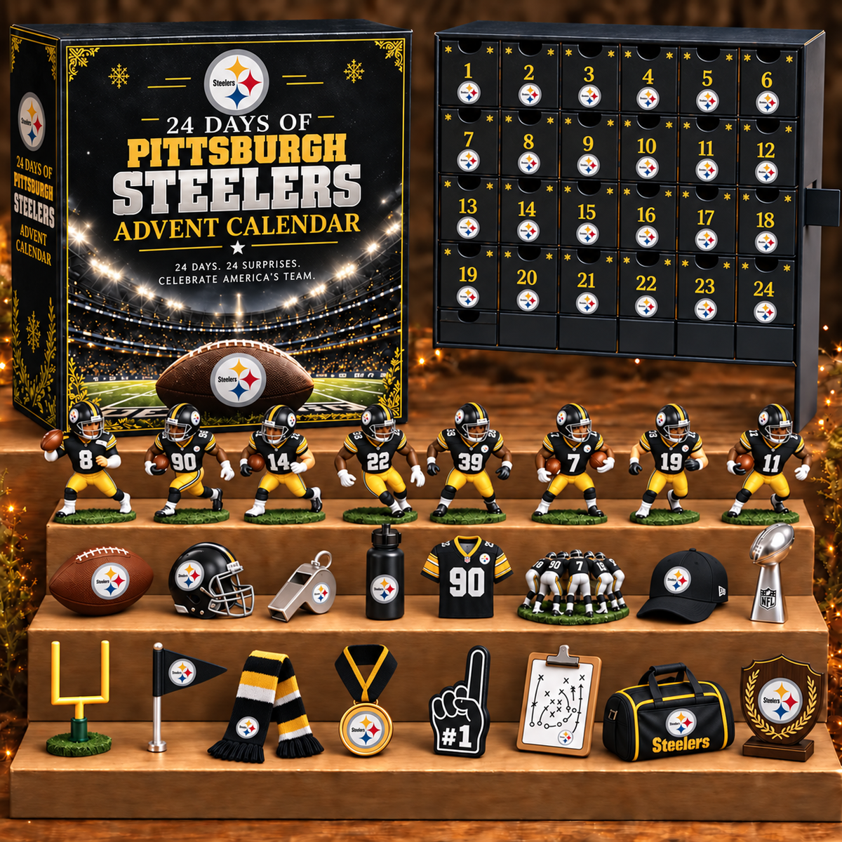 PS x NFL Personalized 24 Days Of American Football Advent Calendar Blink Box