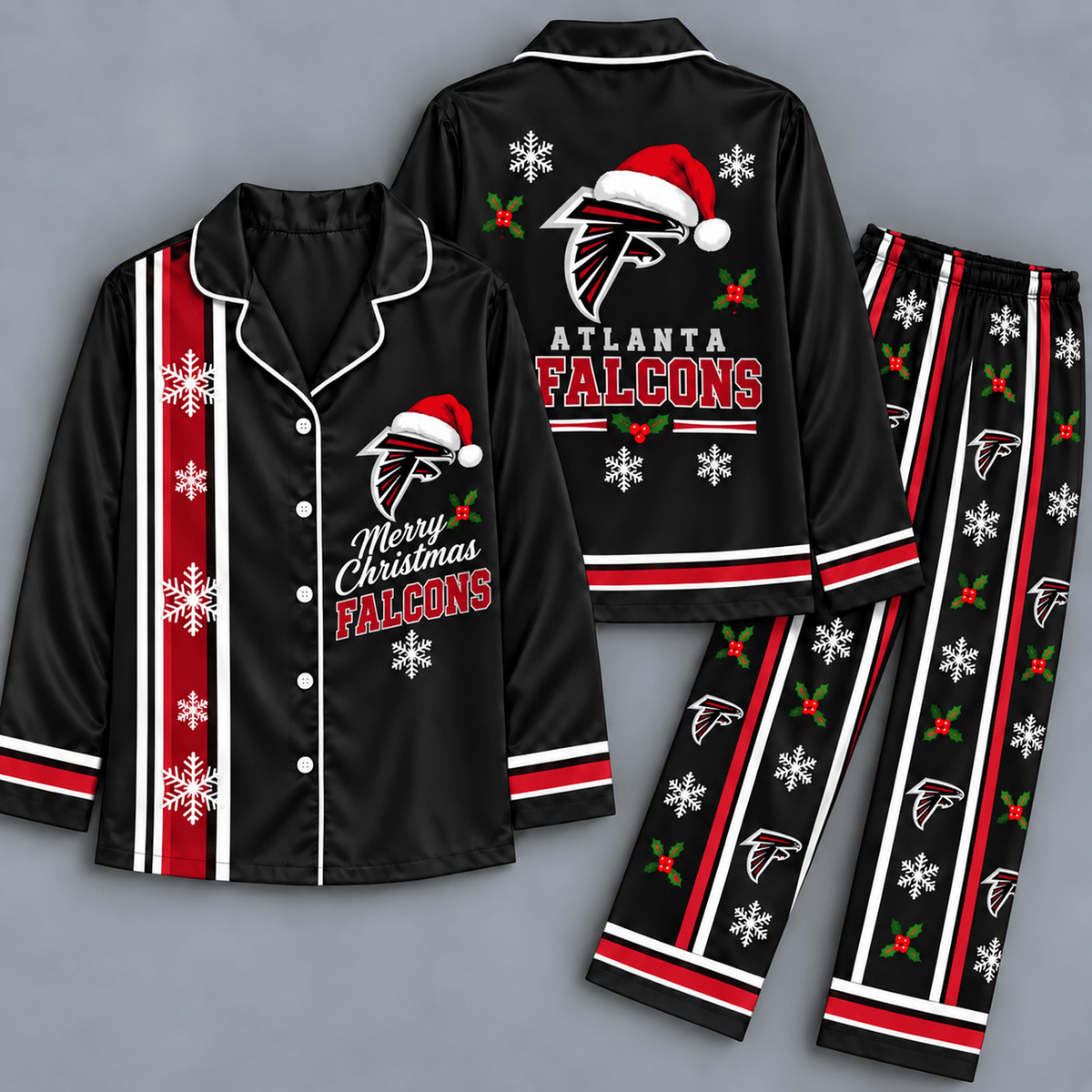 Premium NFL x ATL Merry Matchday Christmas Pajama Set