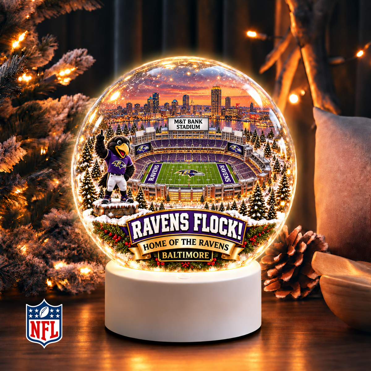 Premium NFL x BAL Snow Globe