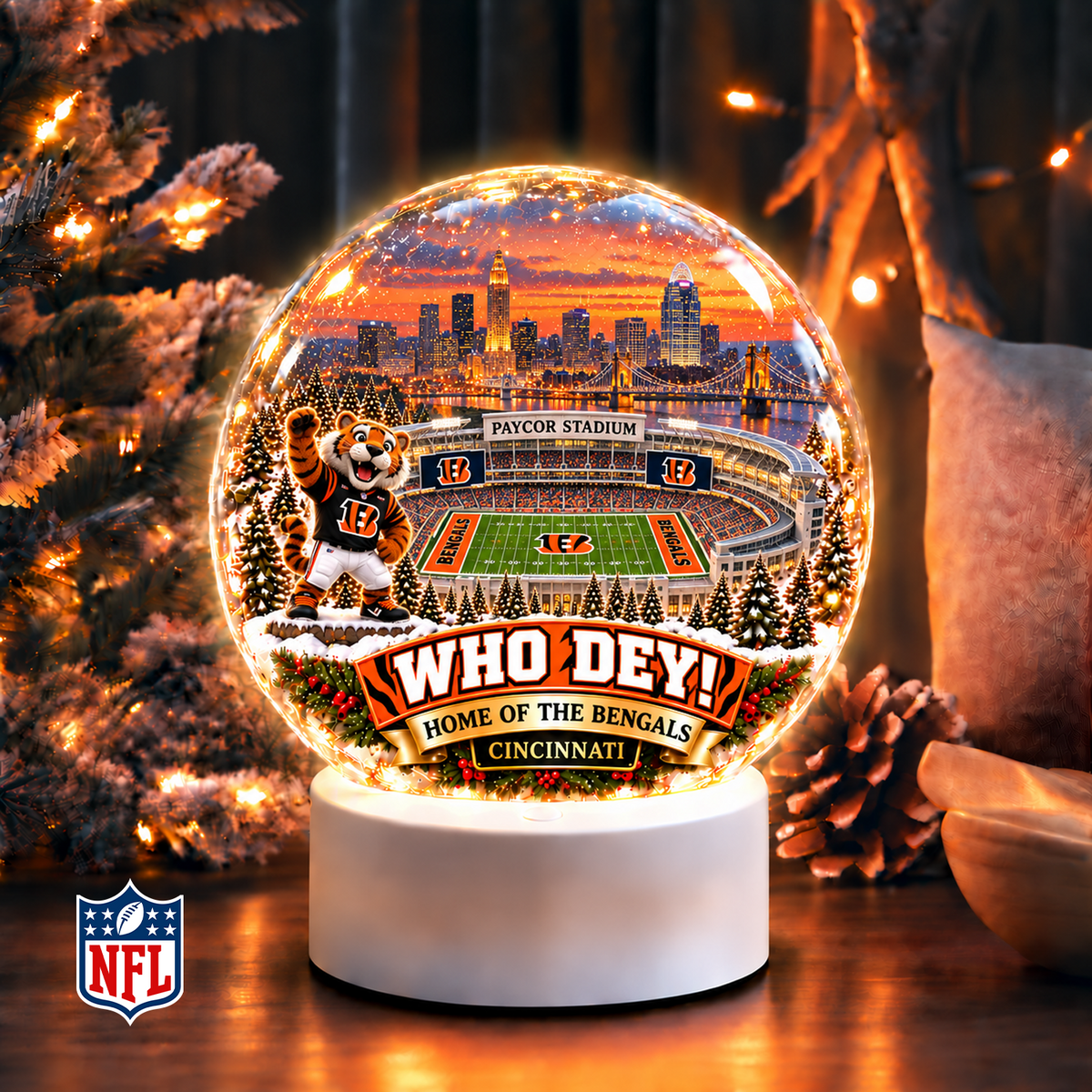 Premium NFL x CIN Snow Globe