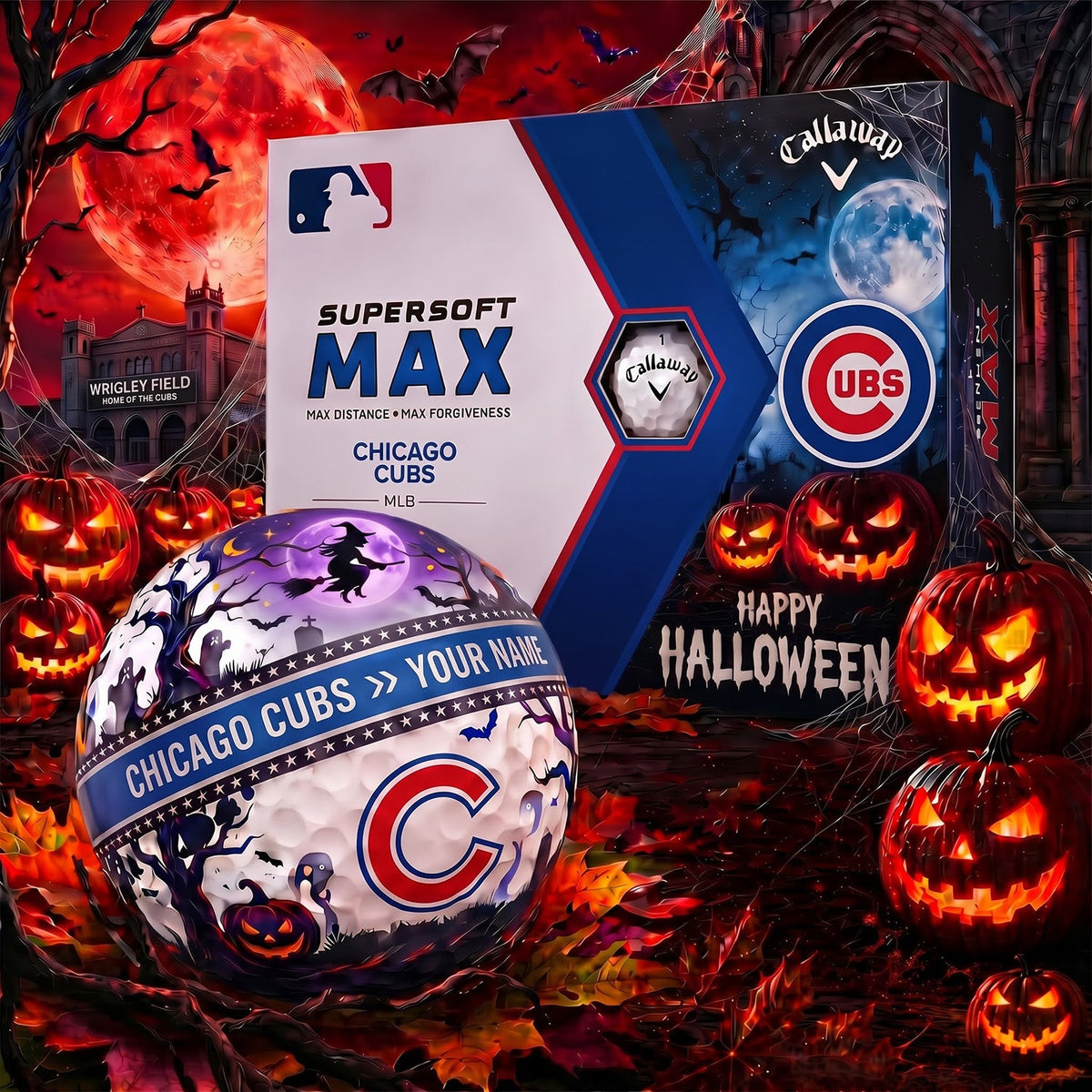 SIGNATURE MLB X CC EXCLUSIVE PERSONALIZED HALLOWEEN HORROR FAIRWAY V3 GOLF BALL COLLECTION