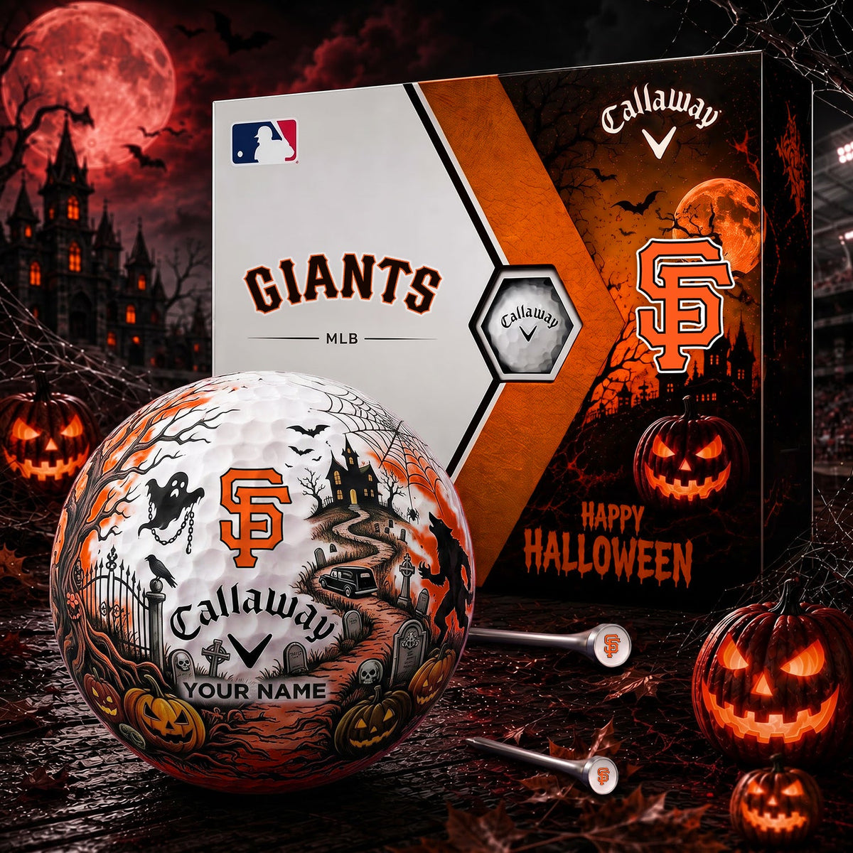 SIGNATURE MLB X SFG EXCLUSIVE PERSONALIZED HALLOWEEN HAUNTED GOLF BALL – LIMITED EDITION
