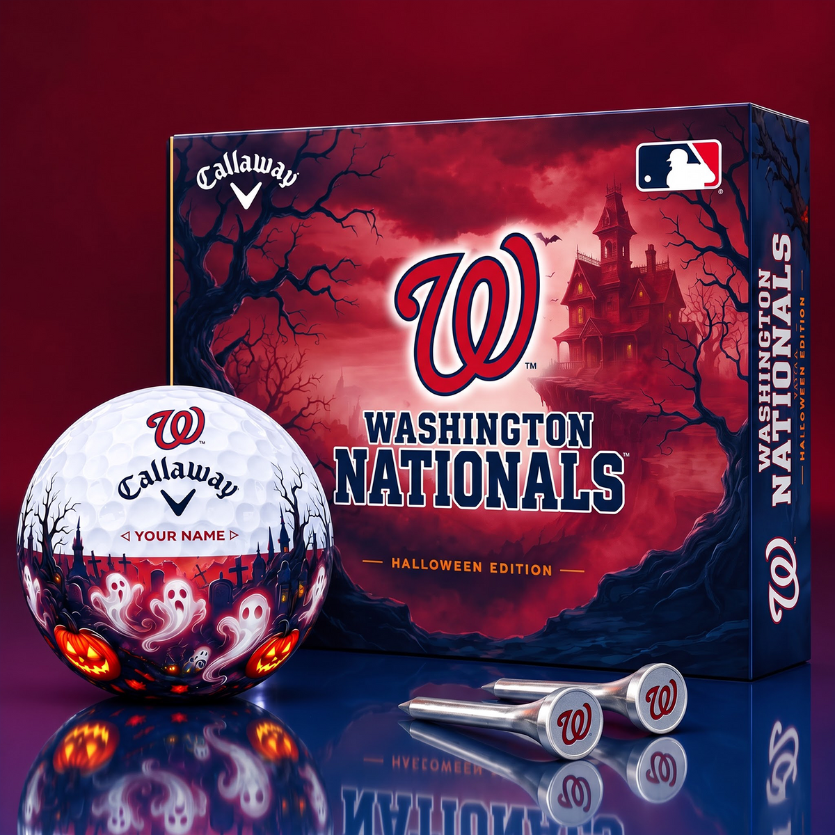 SIGNATURE MLB X WN DELUXE PERSONALIZED HALLOWEEN HORROR FAIRWAY V6 GOLF BALL COLLECTION