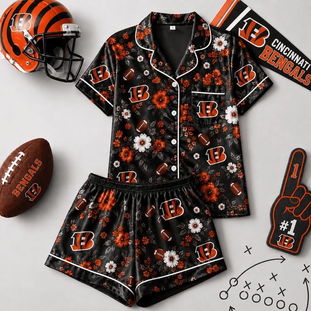SIGNATURE NFL X CIN EXCLUSIVE Blooming Game Day Pajamas Set