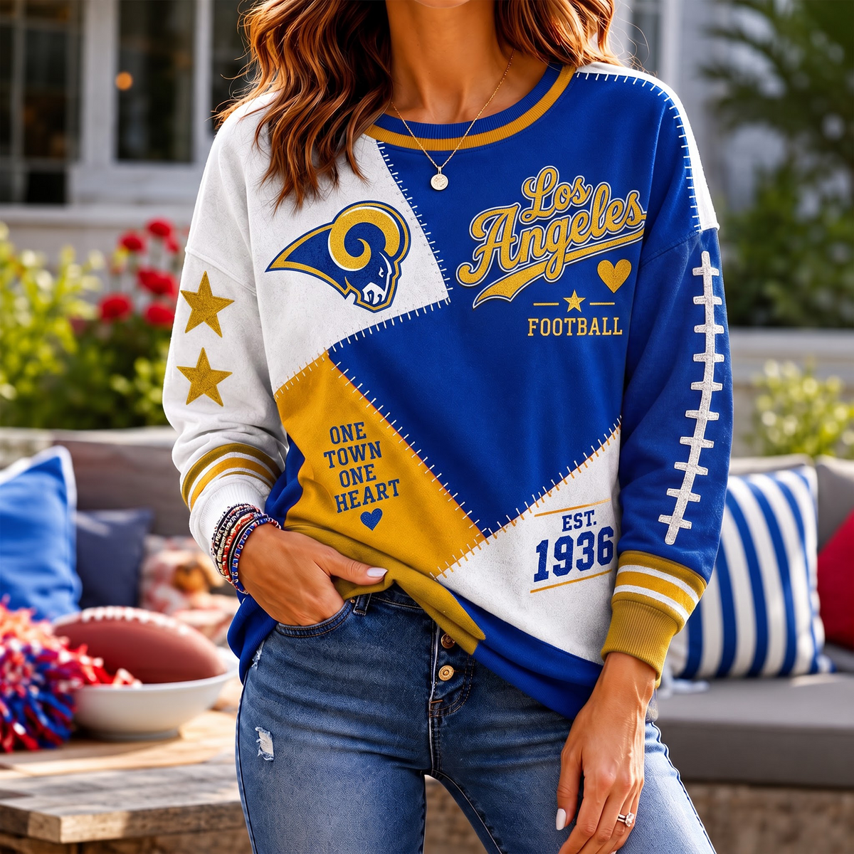 SIGNATURE NFL X LAR EXCLUSIVE Women's Football Casual Sweatshirt LIMITED EDITION