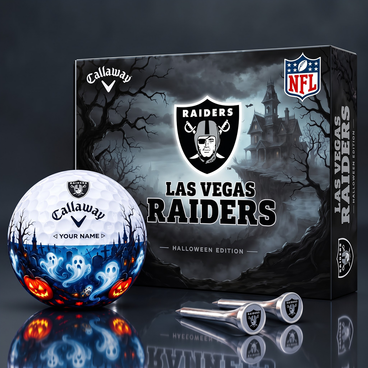 SIGNATURE NFL X LVR DELUXE PERSONALIZED HALLOWEEN HORROR FAIRWAY V6 GOLF BALL COLLECTION