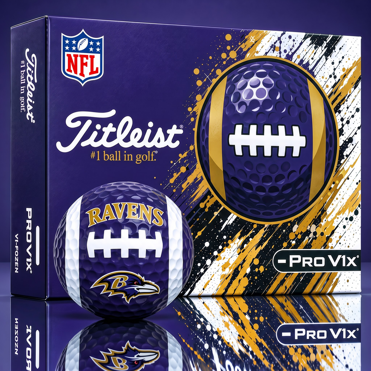 SIGNATURE TITLIEST X NFL BR Bespoke 3D Gridiron Rugby Golf Ball SET Edition