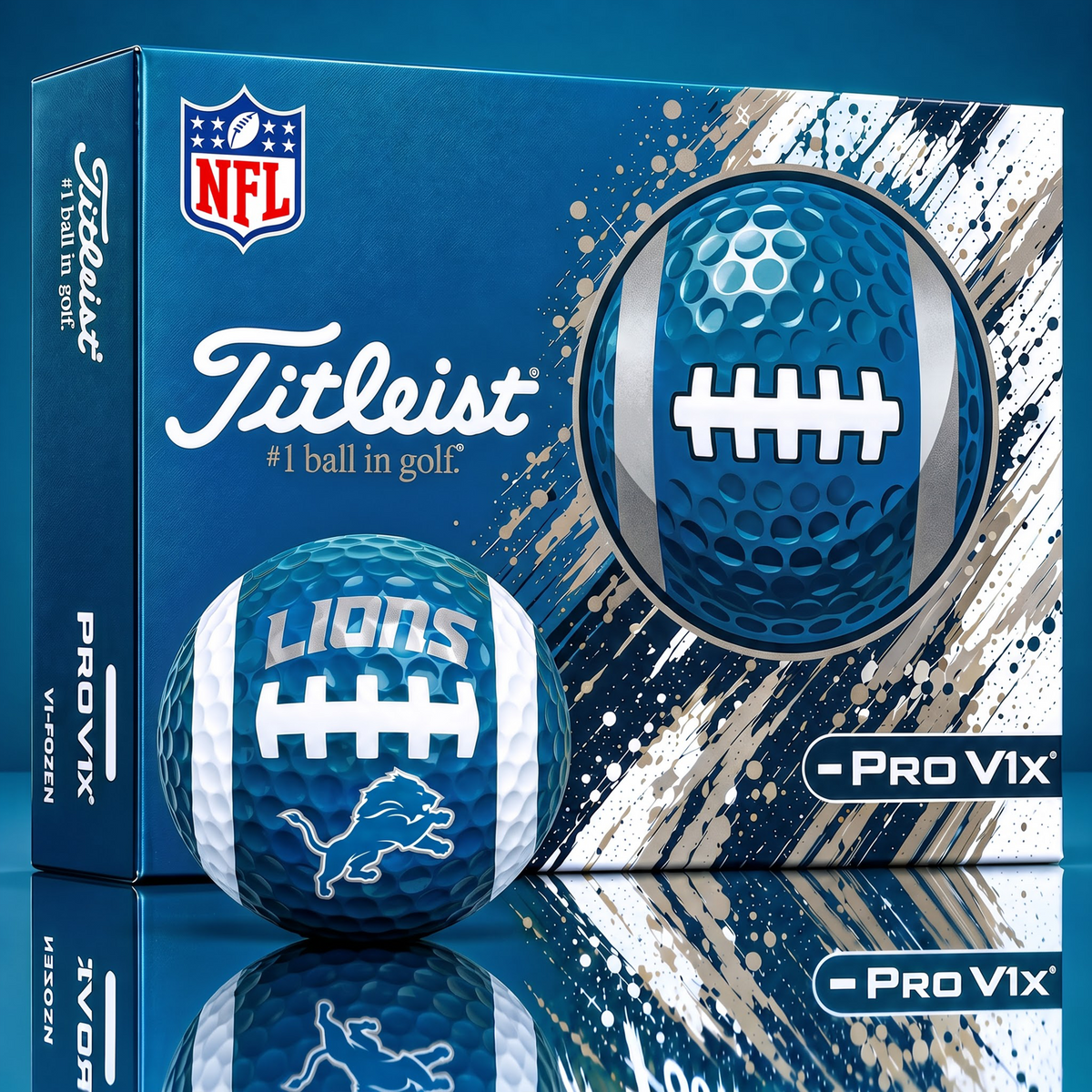 SIGNATURE TITLIEST X NFL DL Bespoke 3D Gridiron Rugby Golf Ball SET Edition