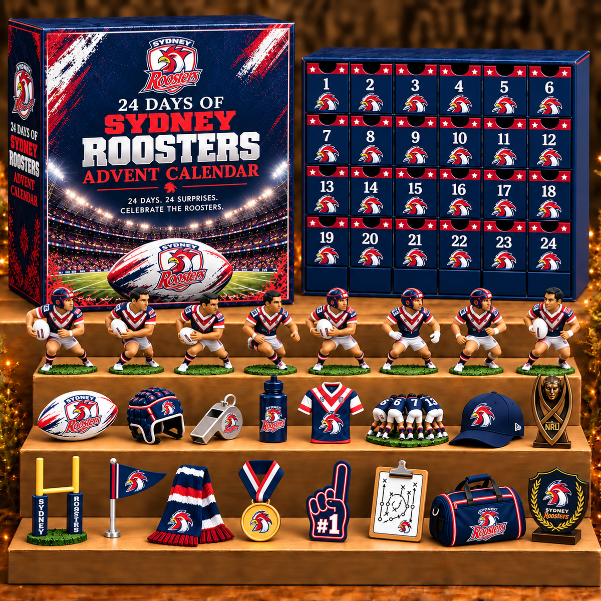 SR x NRL Personalized 24 Days Of Super Rugby Advent Calendar Blink Box