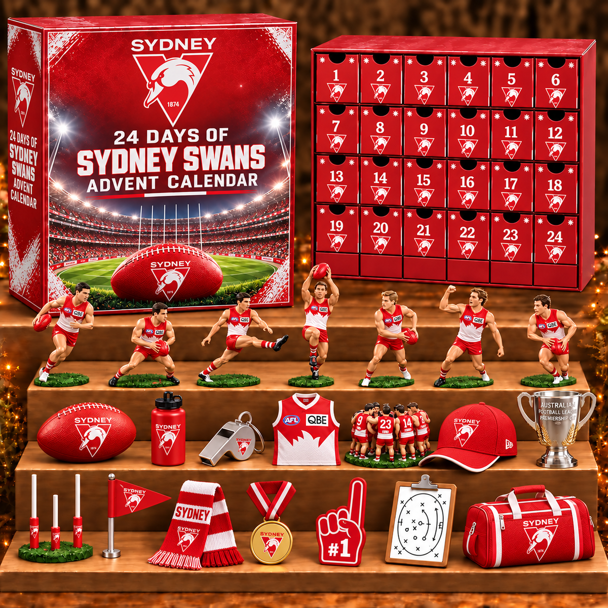 SS x AFL Personalized 24 Days Of Super Rugby Advent Calendar Blink Box