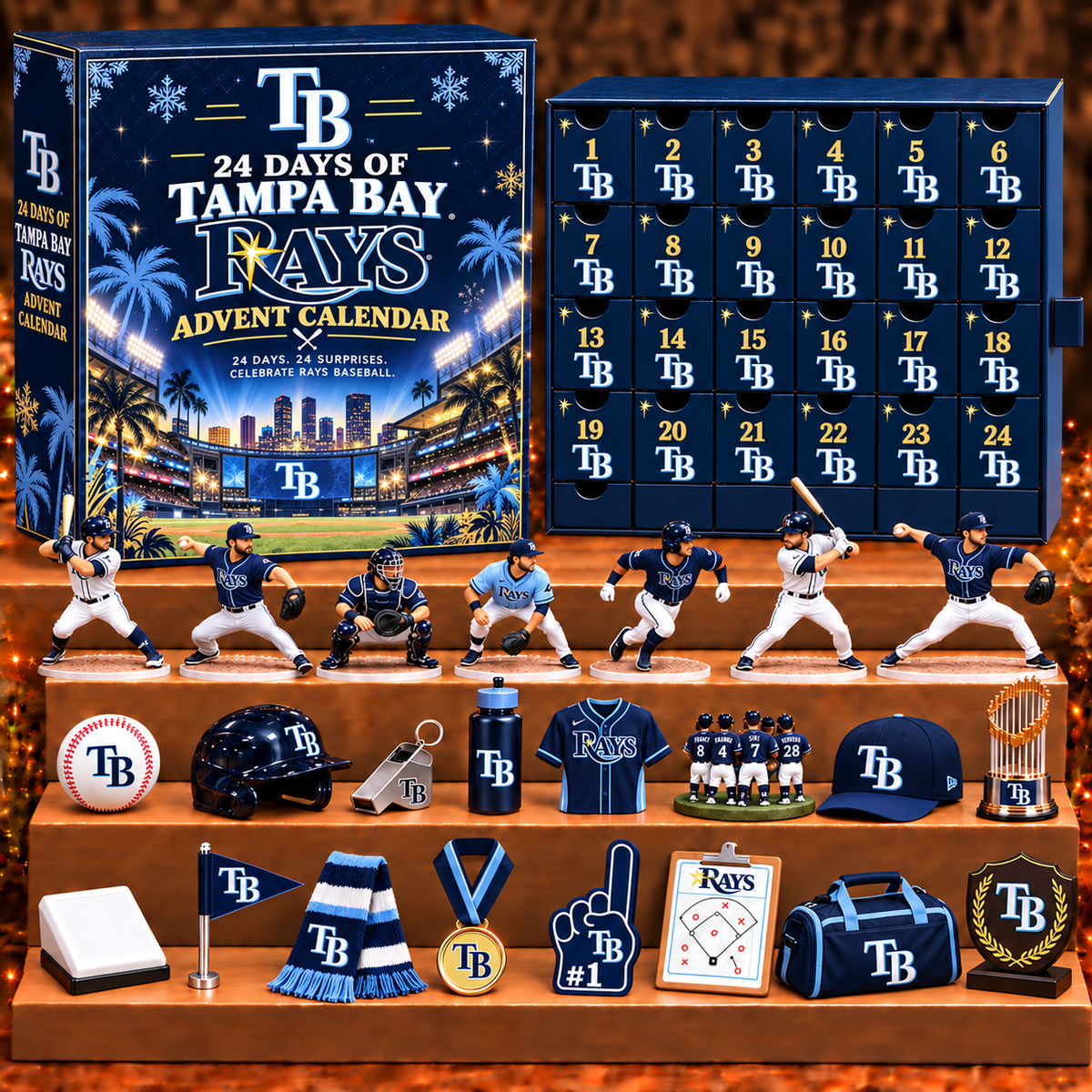 TBR x MLB Personalized 24 Days Of Baseball Advent Calendar Blink Box