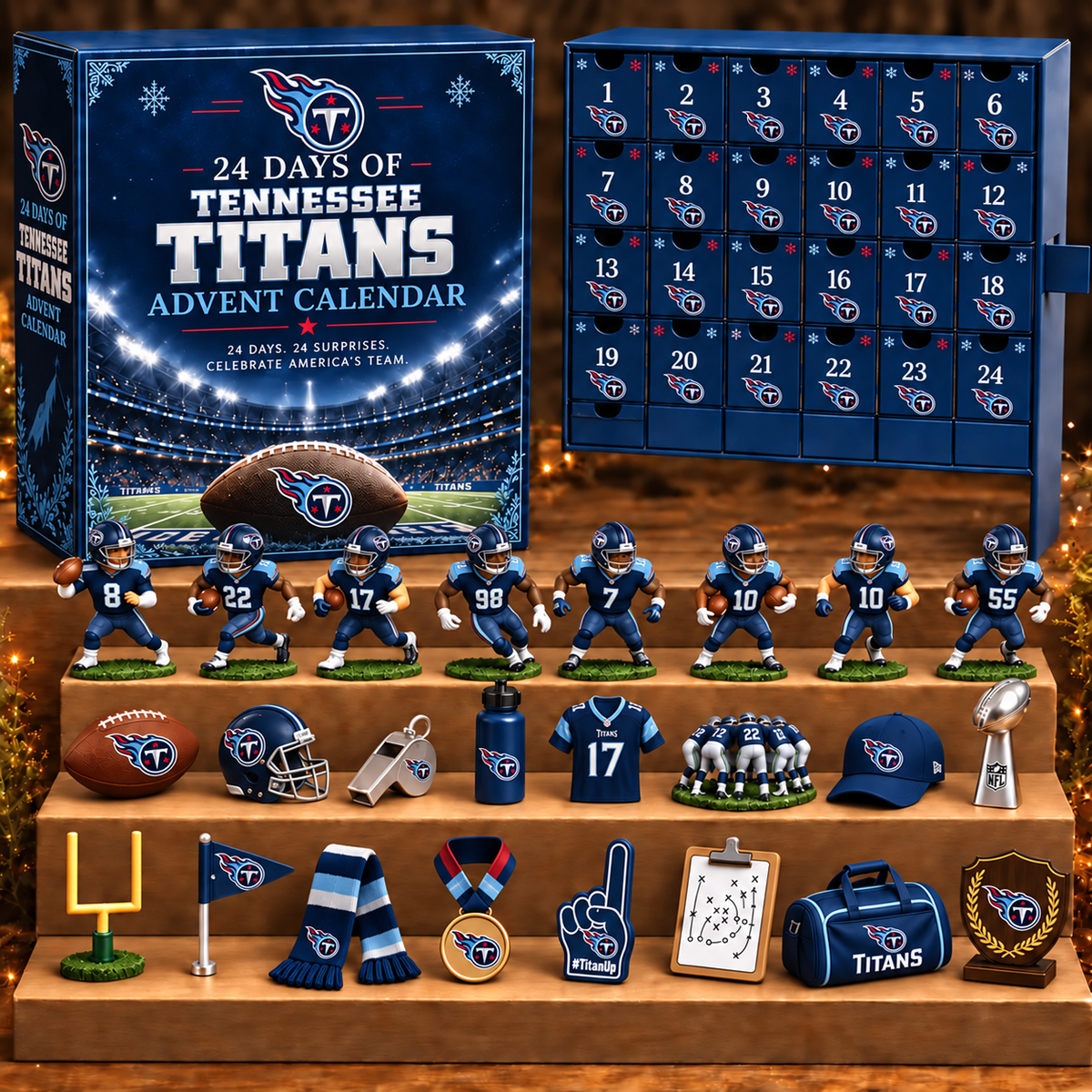 TT x NFL Personalized 24 Days Of American Football Advent Calendar Blink Box