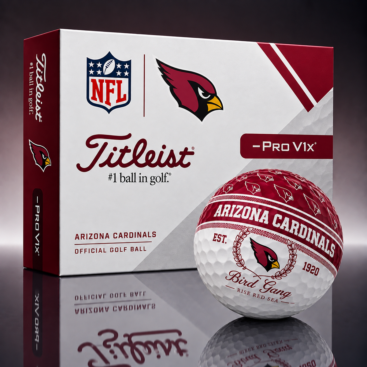 Titleist X Premium NFL ARI PERSONALIZED GOLF BALL LIMITED EDITION V5
