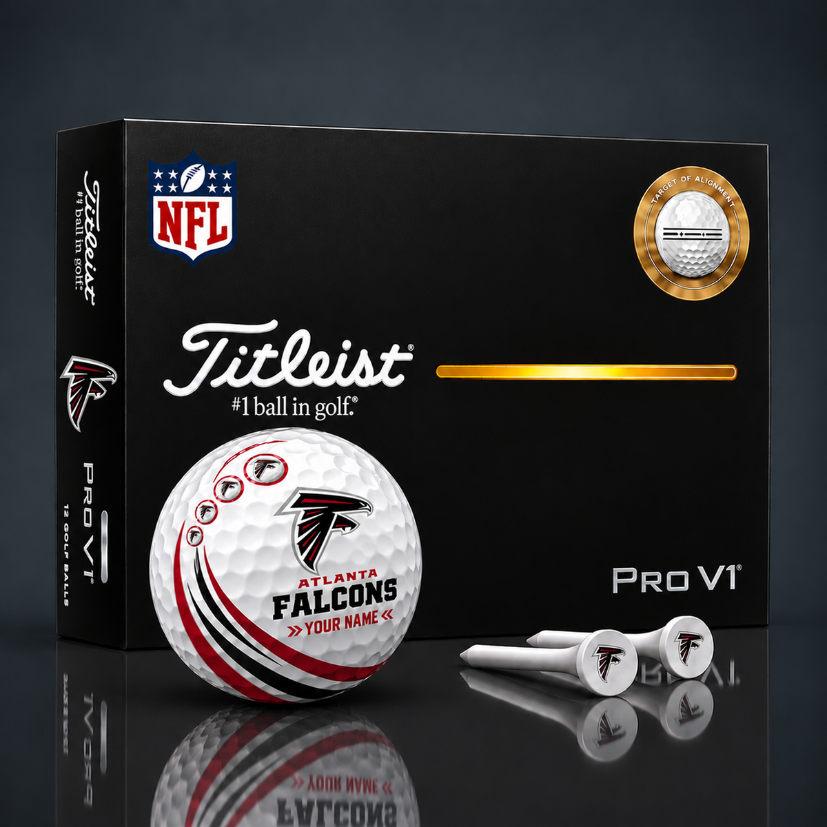 Titleist X Premium NFL ATL PERSONALIZED GOLF BALL LIMITED EDITION V4