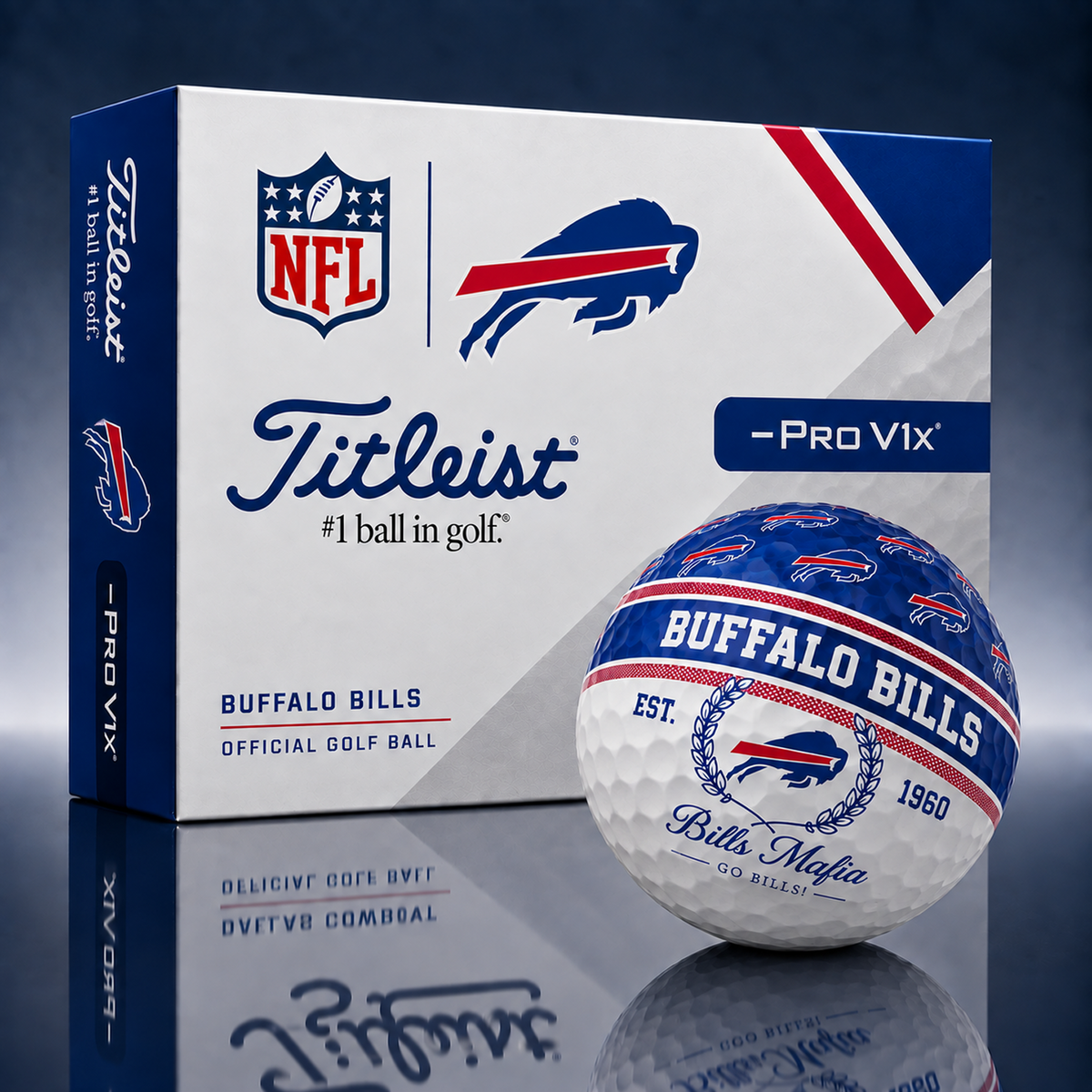 Titleist X Premium NFL BUF PERSONALIZED GOLF BALL LIMITED EDITION V5