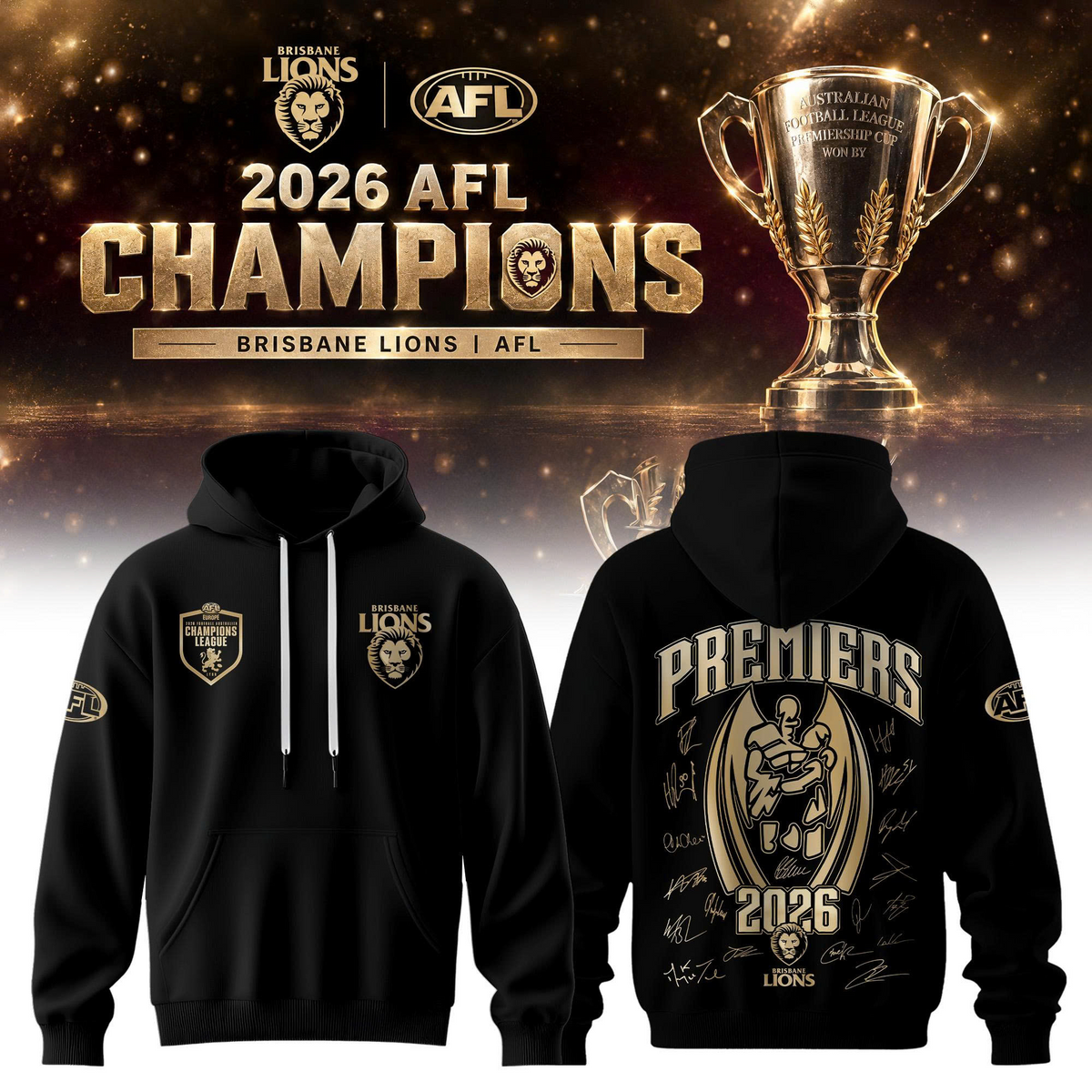 PREMIUM AFL X BL THANK FOR MEMORIES CHAMPIONSHIP HOODIE V3 LIMITED EDITION NDT NHM 2026