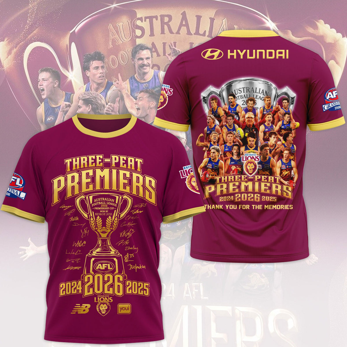 PREMIUM AFL X BL THANK FOR MEMORIES CHAMPIONSHIP TSHIRT V2 LIMITED EDITION NDT VHM 2026