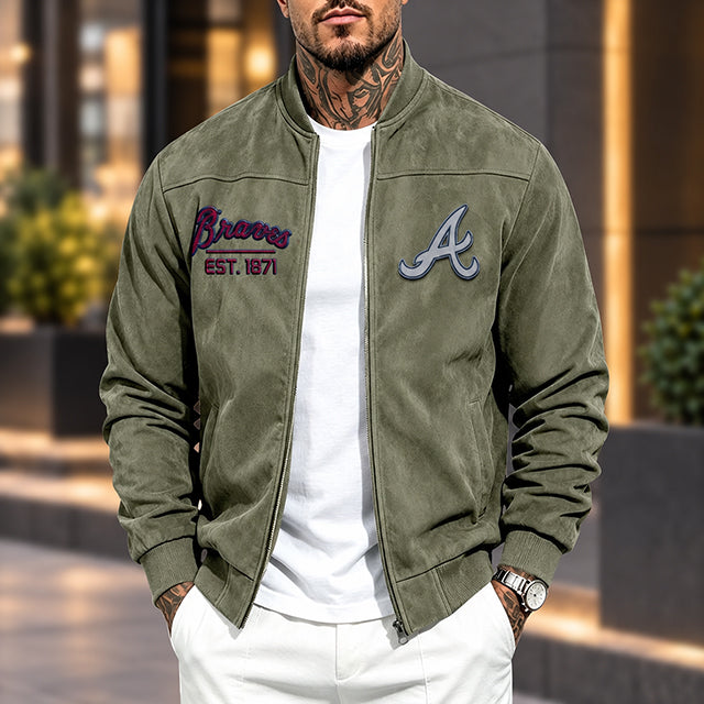 AB x MLB Suede Bomber Jacket