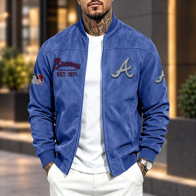 AB x MLB Suede Bomber Jacket