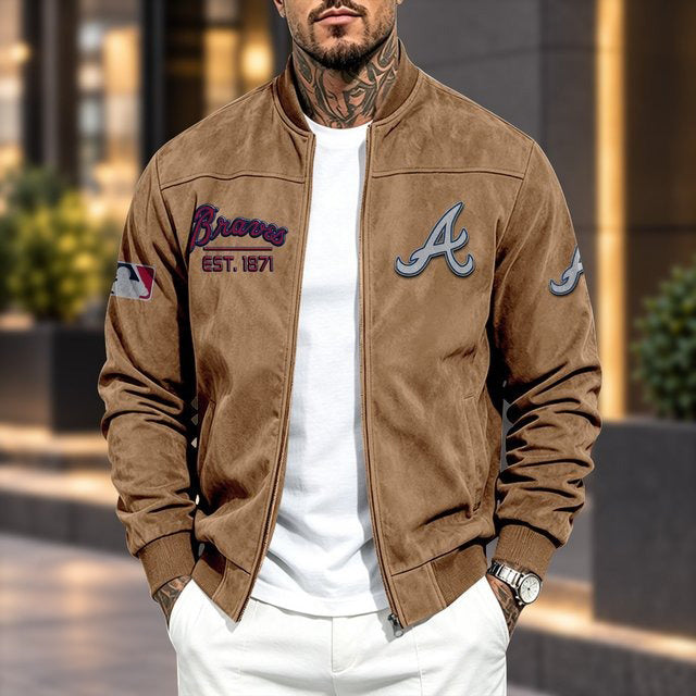 AB x MLB Suede Bomber Jacket