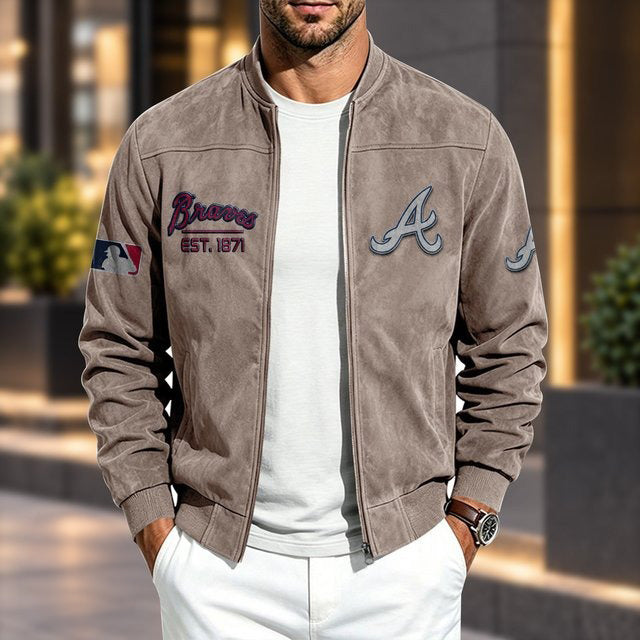 AB x MLB Suede Bomber Jacket