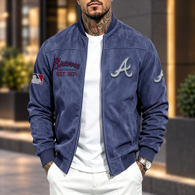 AB x MLB Suede Bomber Jacket