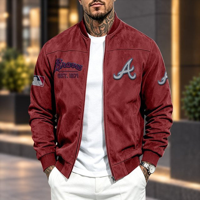 AB x MLB Suede Bomber Jacket