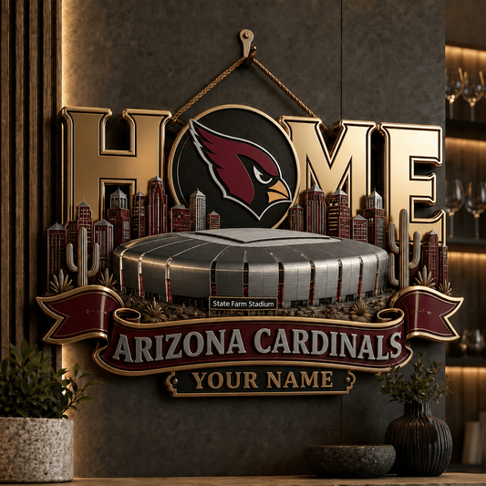 AC x NFL Metal Wall Art - Custom Name Football Gift
