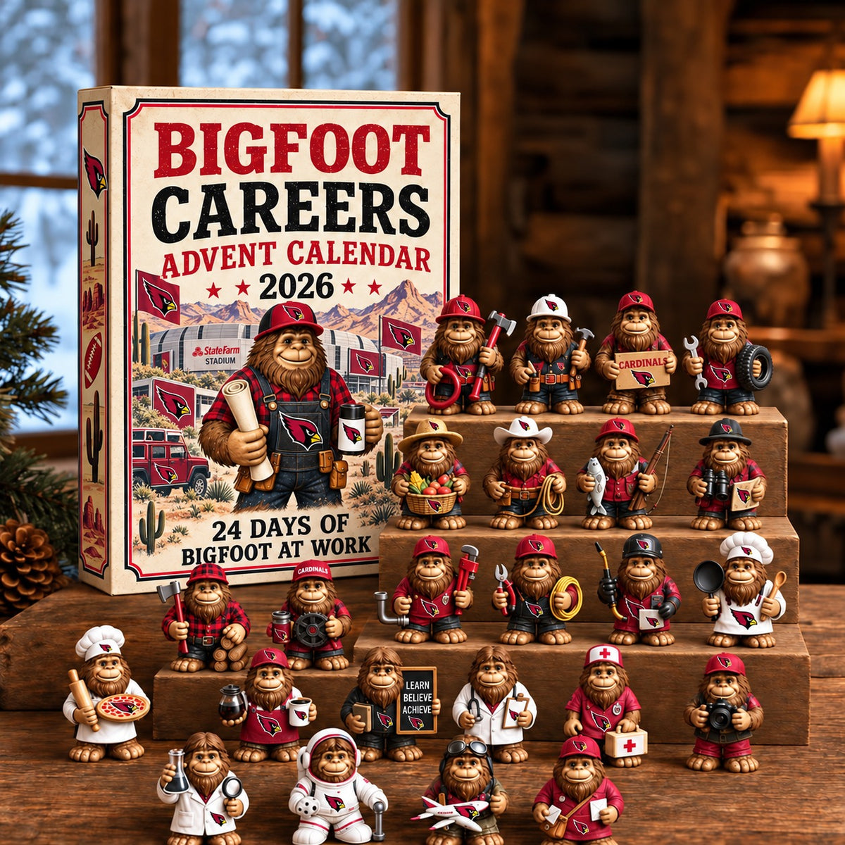 AC x NFL Personalized 24 Days Of Bigfoot Advent Calendar Blink Box
