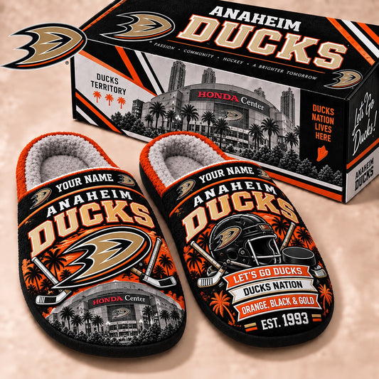 AD x NHL Premium Personalized Slippers Gift For Fan Hockey Men Women