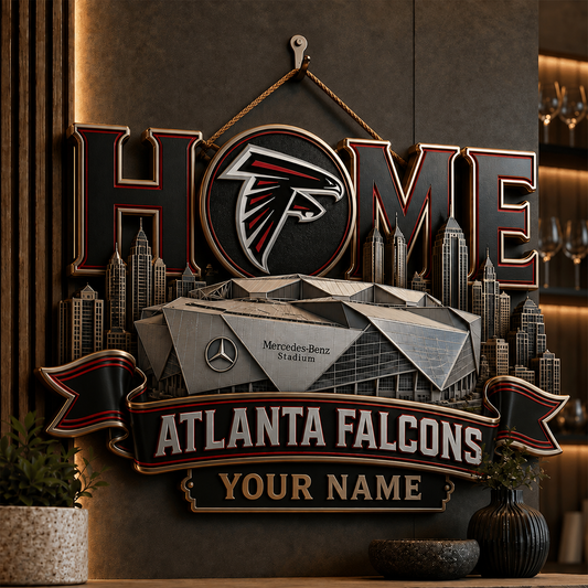 AF x NFL Metal Wall Art - Custom Name Football Gift