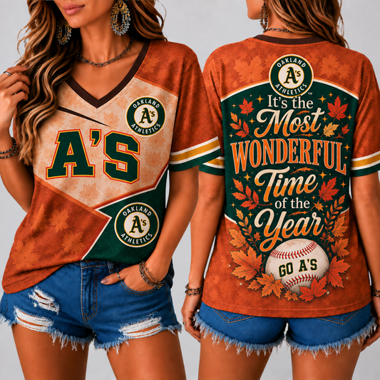 ATH Premium MLB Fall Game Day V-Neck Shirt
