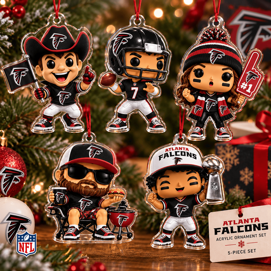 ATL x NFL Christmas KICKOFF Personalized Set 5 Acrylic Ornament