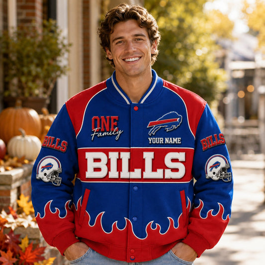 BB NFL Team Baseball Jacket Custom Any Name Gift For Fan