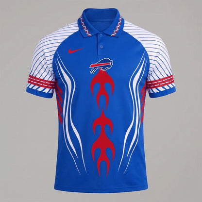 BB Premium NFL Flame Stripe Athletic Polo Shirt