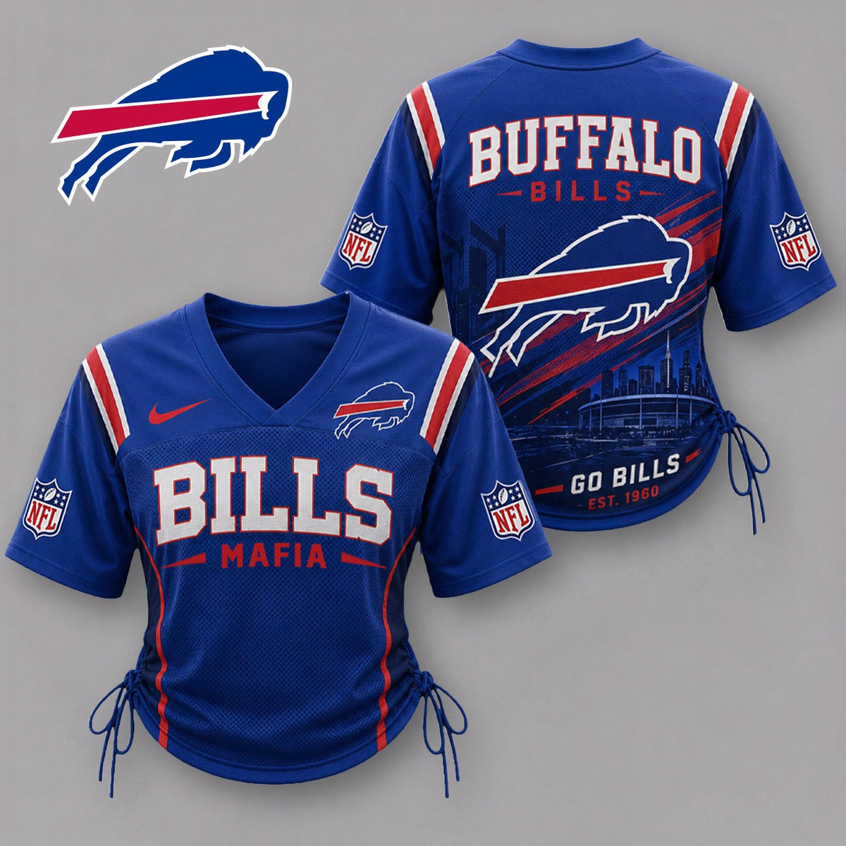 BB Premium NFL Game Day Women Lace-Up Jersey Shirt