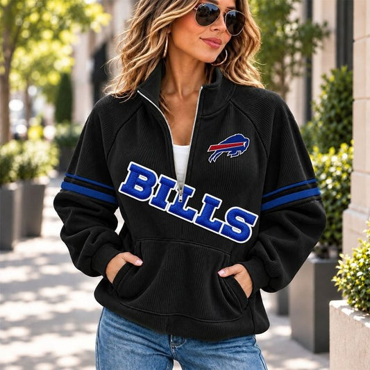 BB x NFL Corduroy Half-Zip Sweatshirt