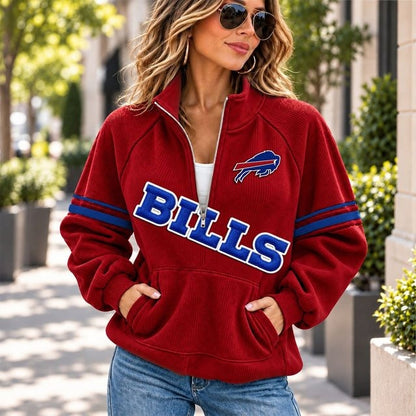 BB x NFL Corduroy Half-Zip Sweatshirt