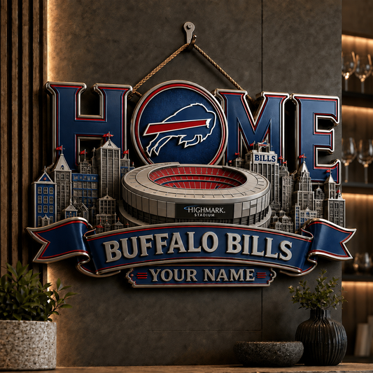 BB x NFL Metal Wall Art - Custom Name Football Gift