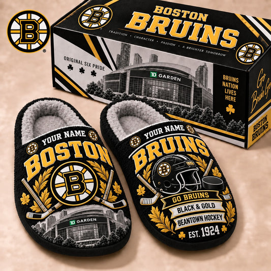 BB x NHL Premium Personalized Slippers Gift For Fan Hockey Men Women