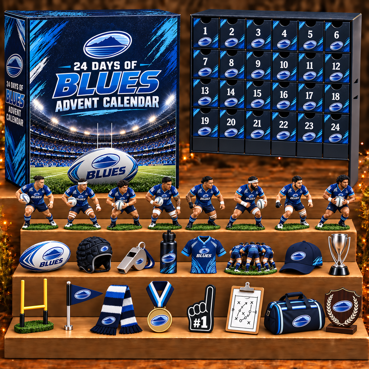 BLU x SRP Personalized 24 Days Of American Football Advent Calendar Blink Box