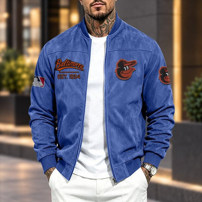 BO x MLB Suede Bomber Jacket
