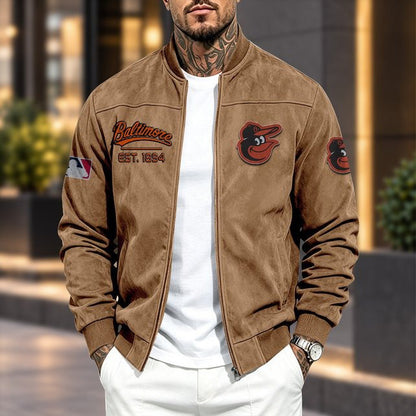 BO x MLB Suede Bomber Jacket