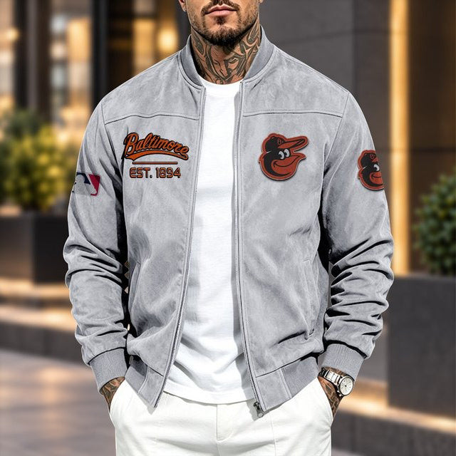 BO x MLB Suede Bomber Jacket