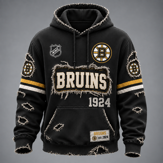 BOS x NHL Distressed Premium Hoodie