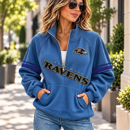 BR x NFL Corduroy Half-Zip Sweatshirt